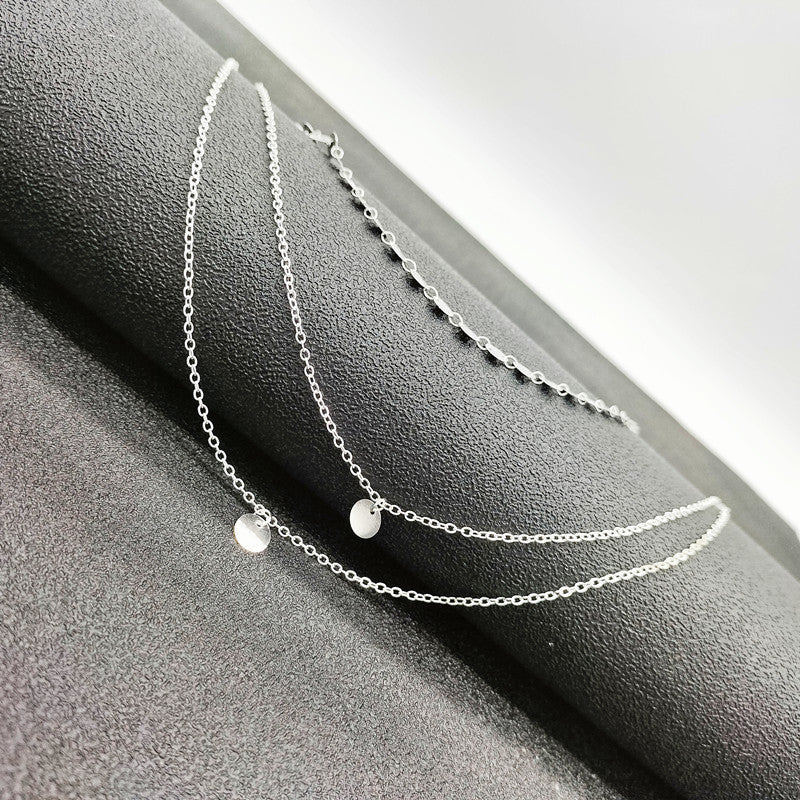 Coin Pendant Bamboo Chain Necklace