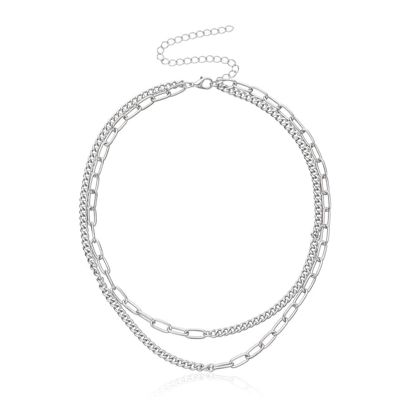 Multi Layer Chain Necklace Punk Trendy Choker Necklace