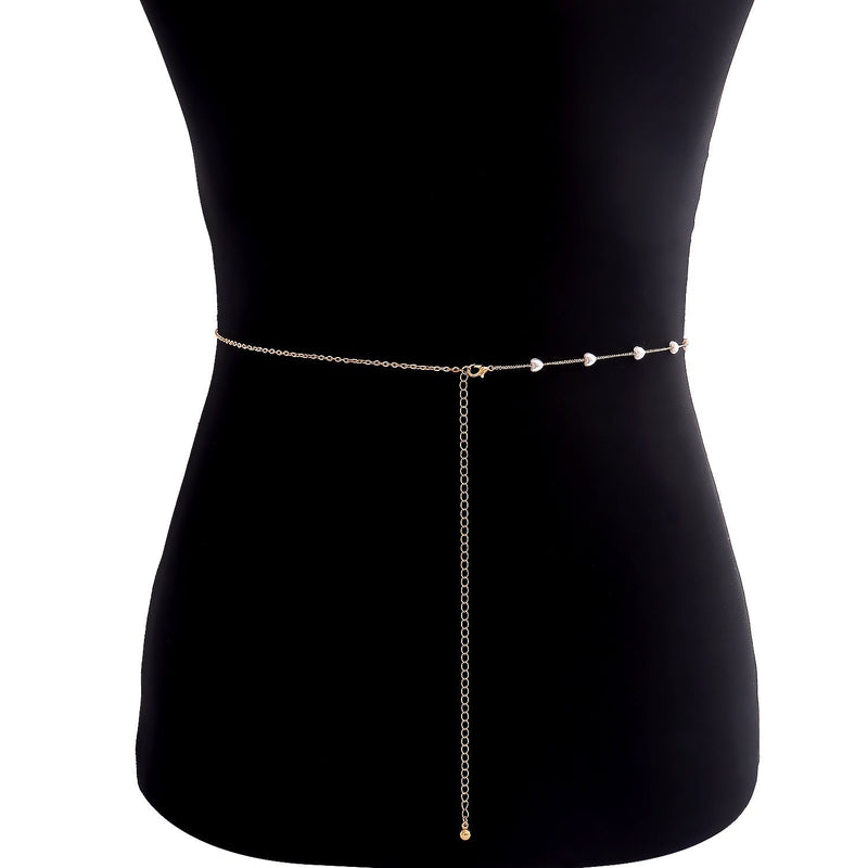 Boho Heart Pearl Body Chains