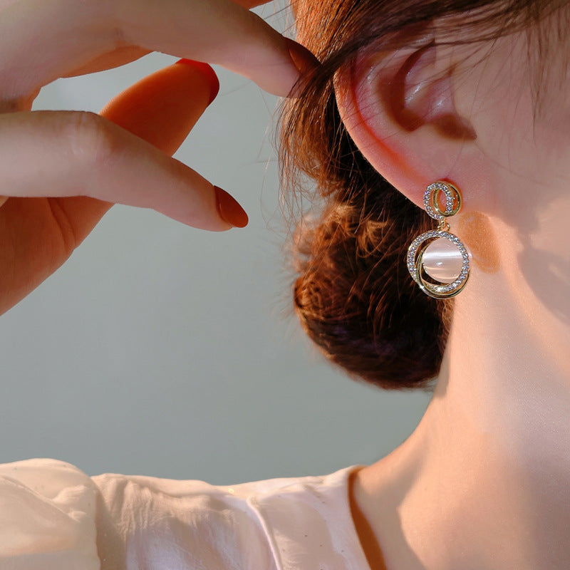 Romantic Opal Stone Earrings