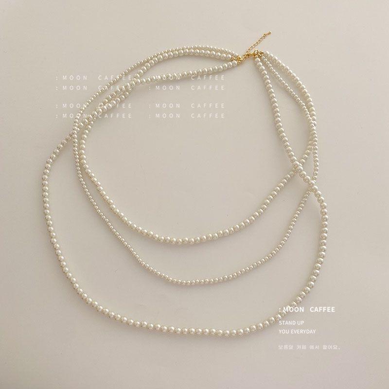 Luxury Pearl Beads extra Long Party Necklace