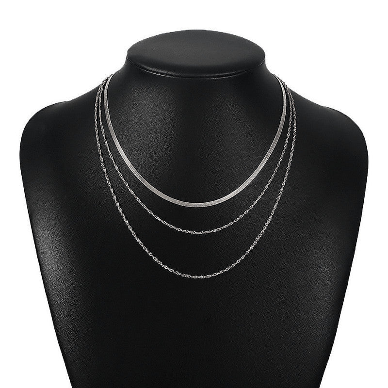 Snake Bone Chain Multi-layer Necklace