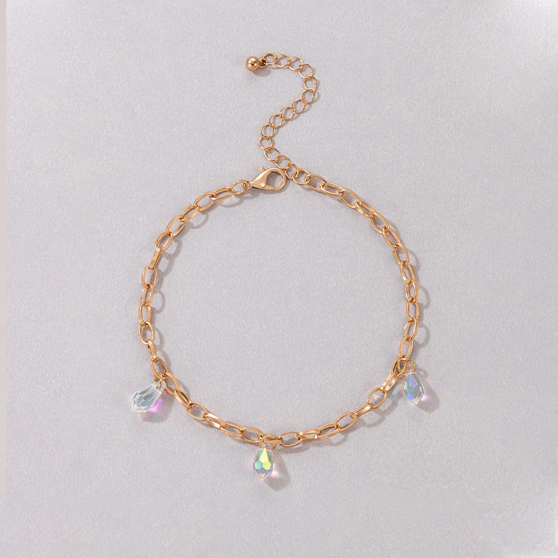 Fashion Crystal Bead Charm Anklet Jewelry