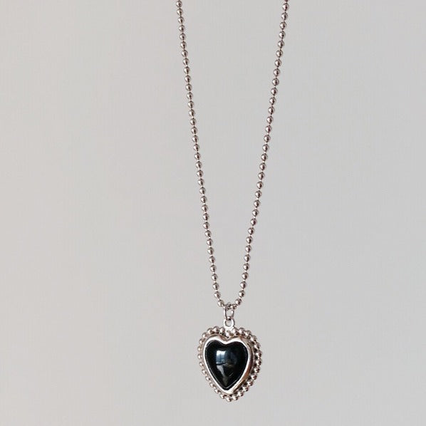 Black Love Pendant Necklace