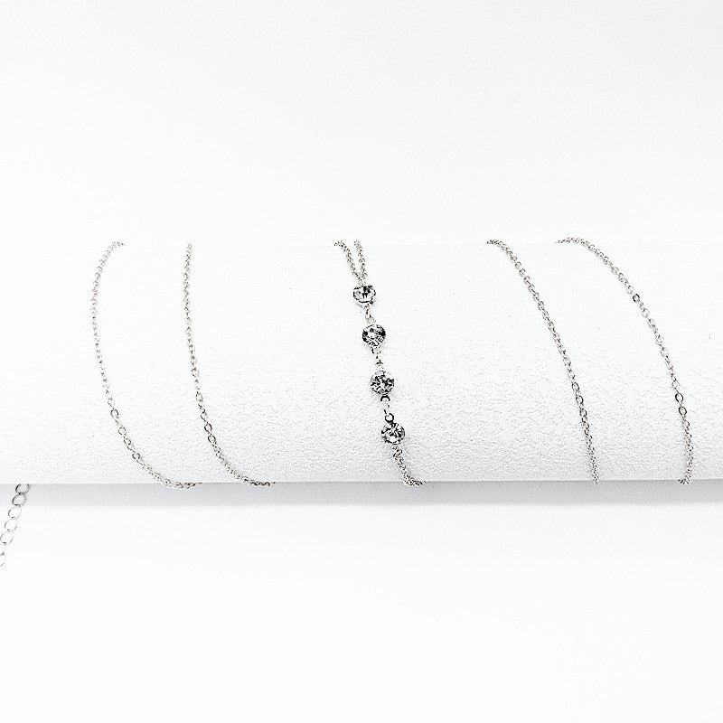 Rhinestone Chain Tassel Body Chain