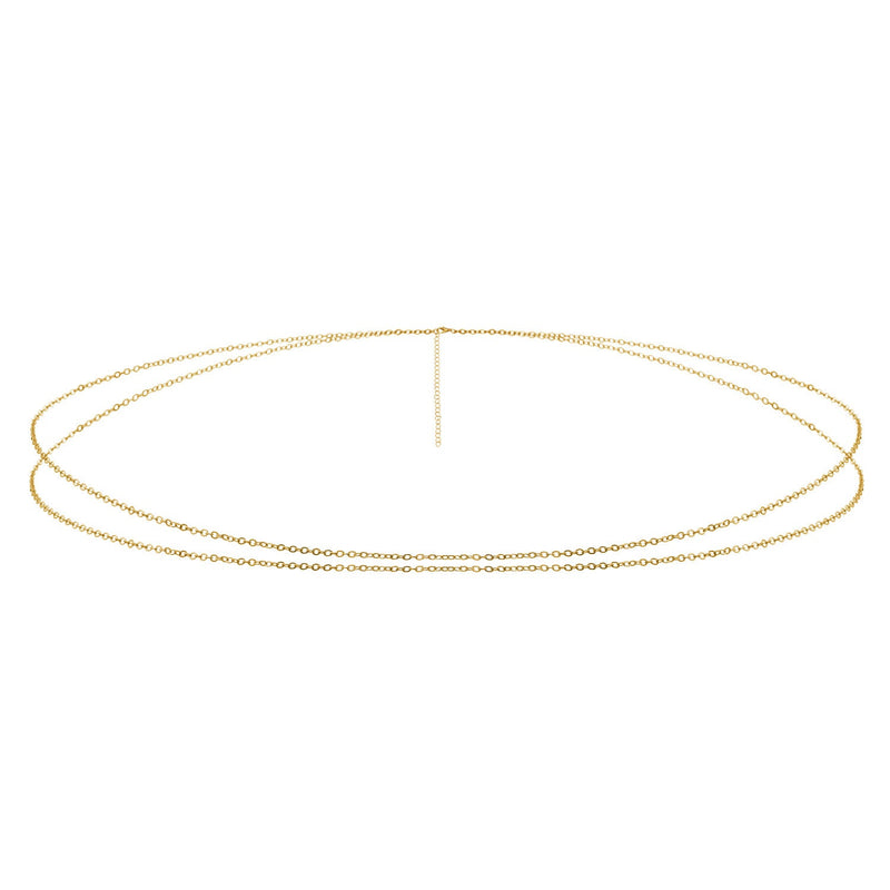 Double Layer Asymmetric Waist Chain Beach Bikini Body Jewelry