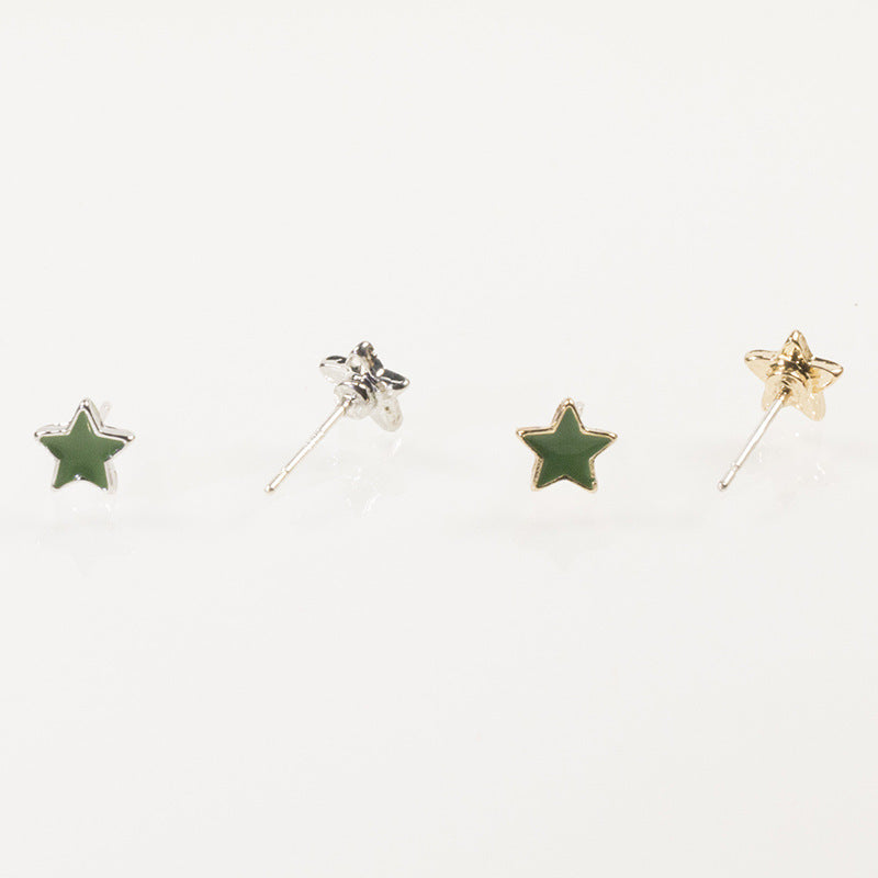 Green Star mini Stud Earring