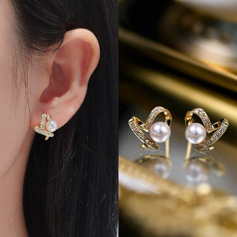 Small Hollow Love Heart Earrings