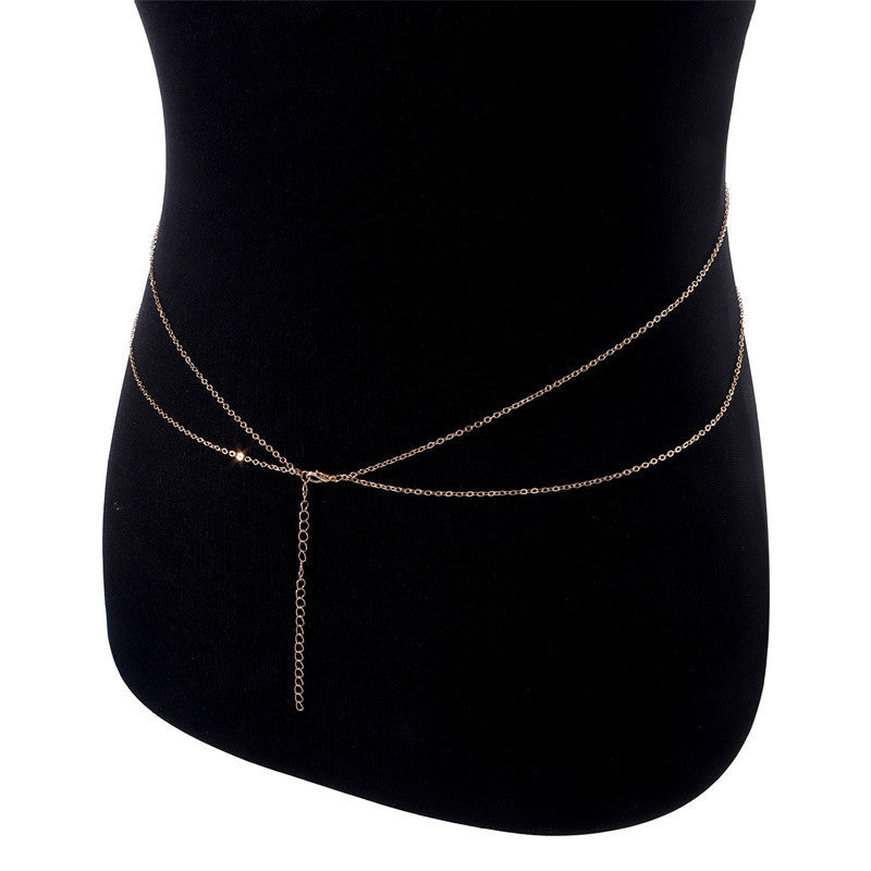 Sexy Women Round Sequin Body Chain