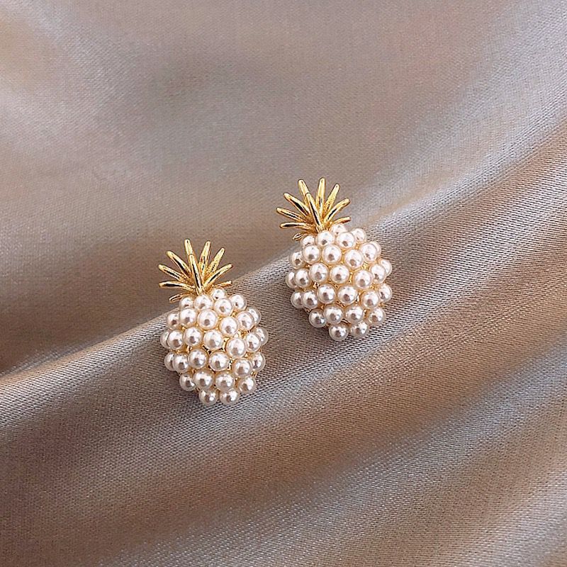 Pearl Pineapple Earrings