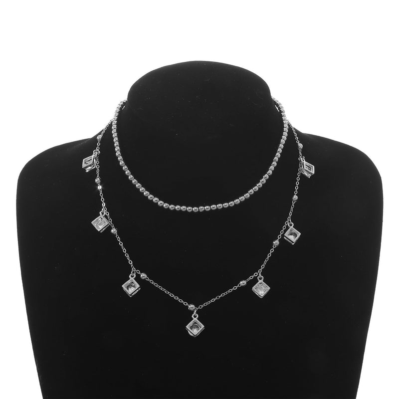 Multi Layers Round Beads Chain Necklace