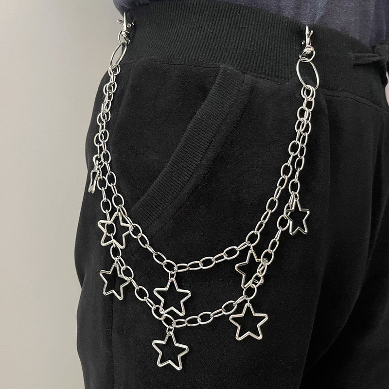 Stars Keychain Punk Trouser Wallet Chain Hip Hop Jeans Chains Pants Chain