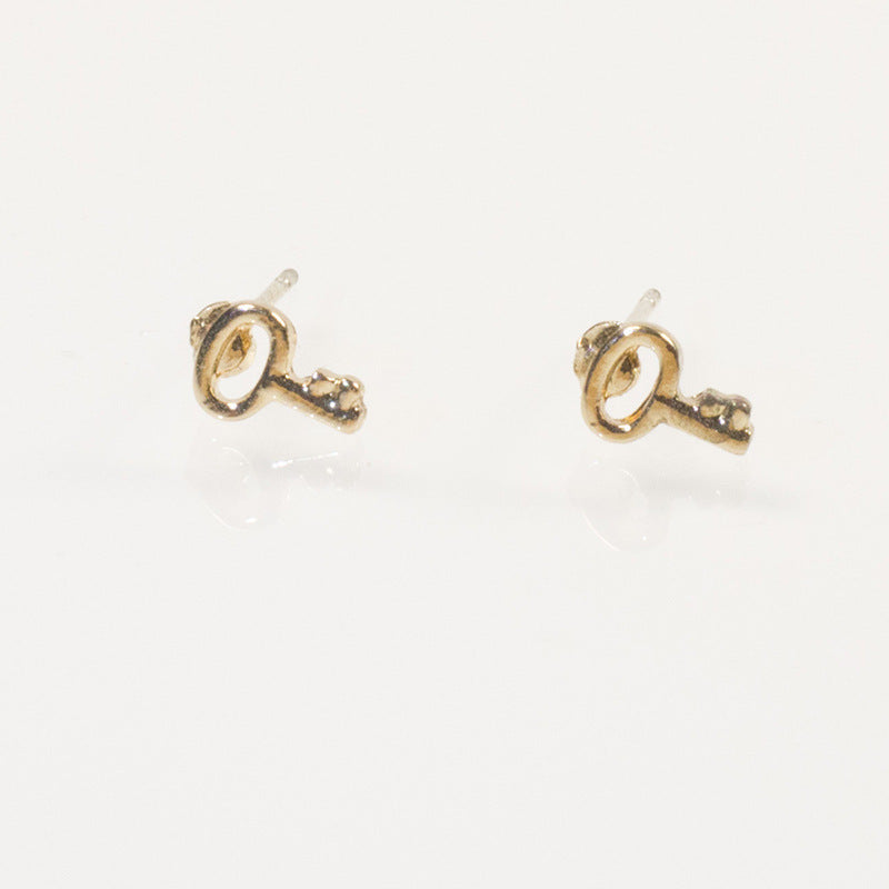 Mini Key Stud Earring