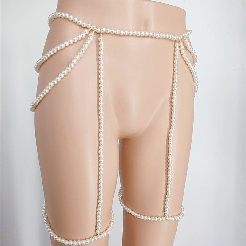 Multi-layer Pearl Body Chain Set