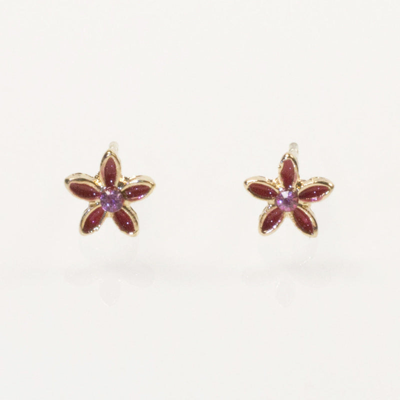 Rhinestone Flower Stud Earrings