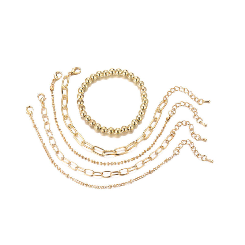 Multilayer Punk Metallic Style Bracelet