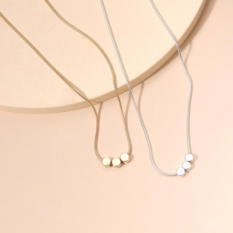 Round Disc Charms Choker Necklace