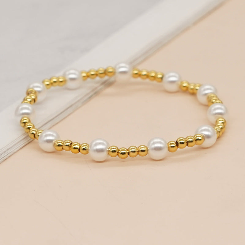 Elastic Pearl Beaded Bracelet