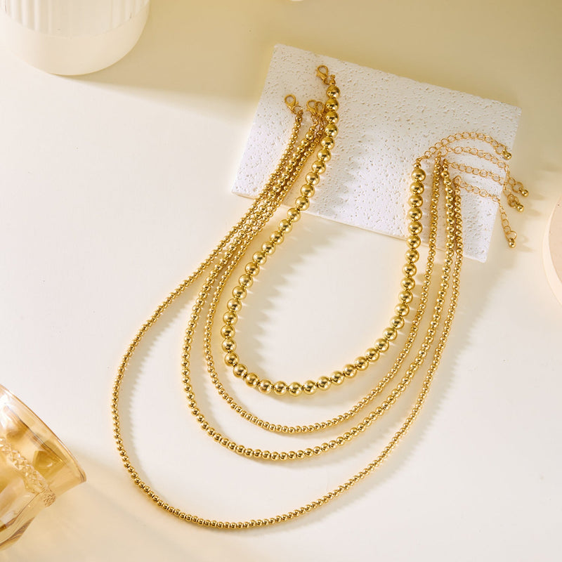 Multilayer Statement Chunky Beaded Necklace