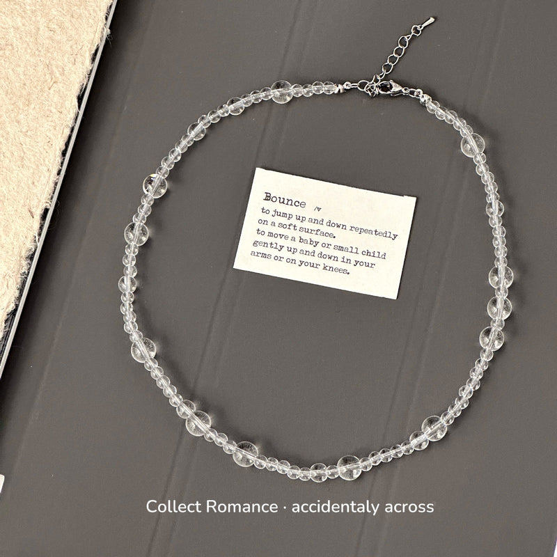 Pearl Necklace Round Black Color Glass Pearl Necklace