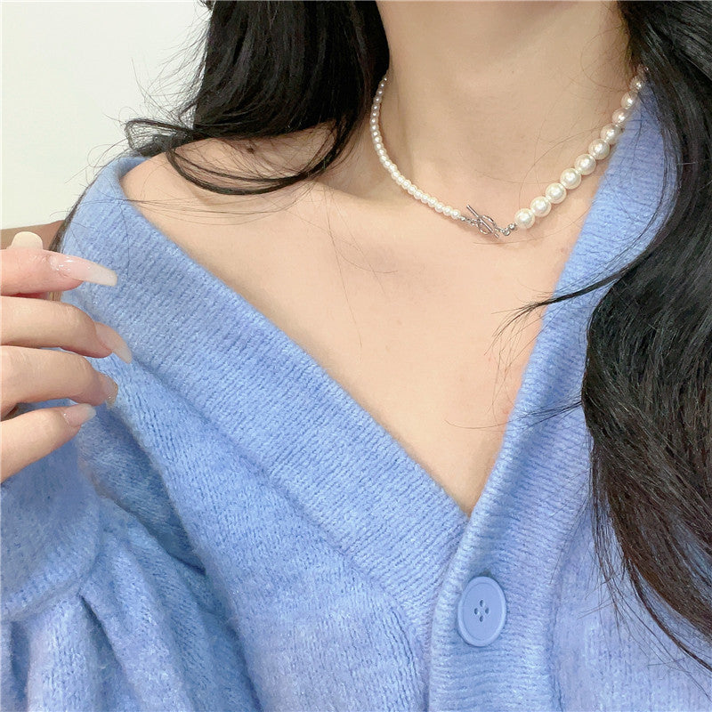 Handmade Classic Pearl Chain Necklace