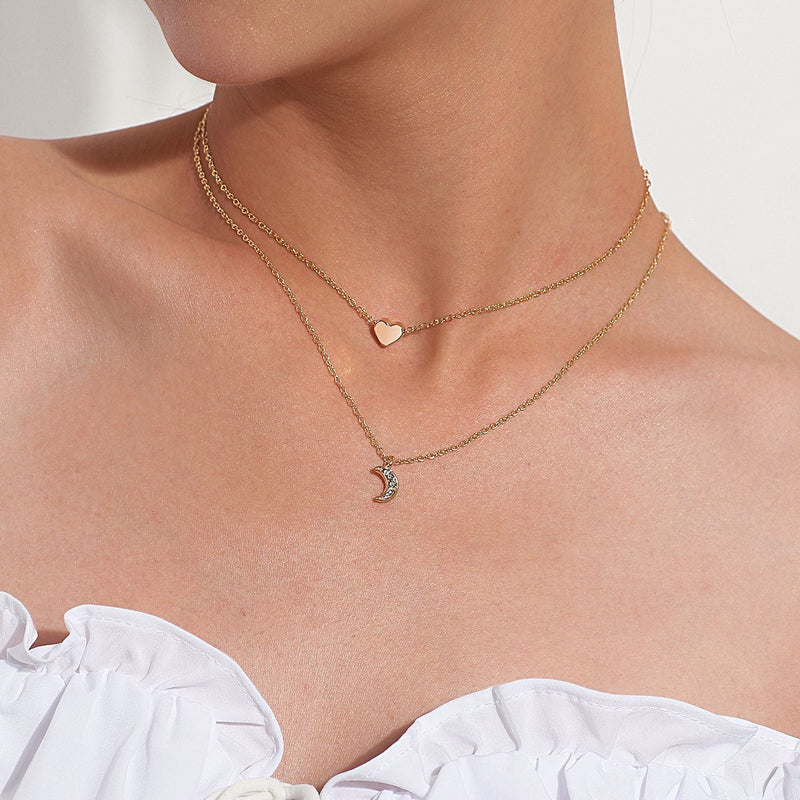 Double Layer Heart Necklace