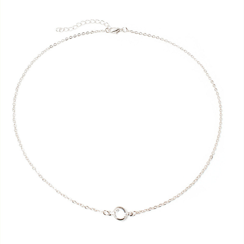 Stone plain Chain Necklace