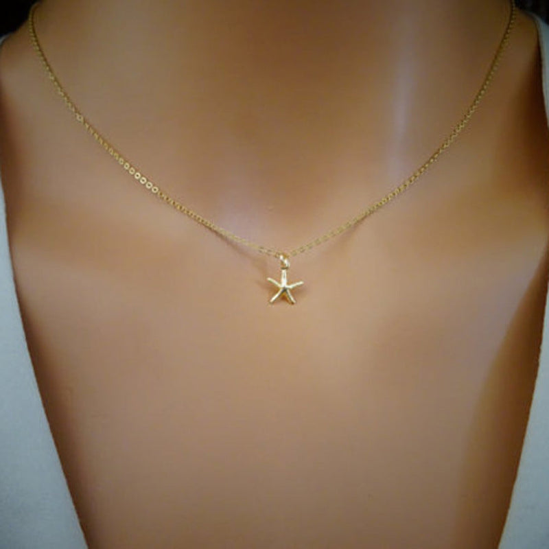 Summer Beach Style Starfish Pendant Necklace
