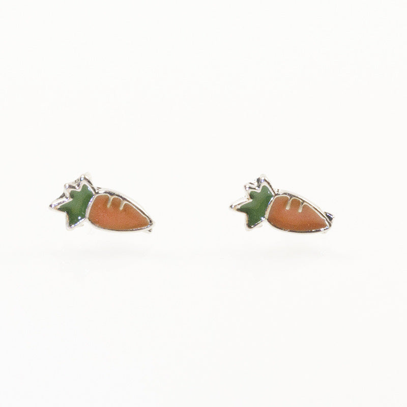 Enamel Carrot Earring