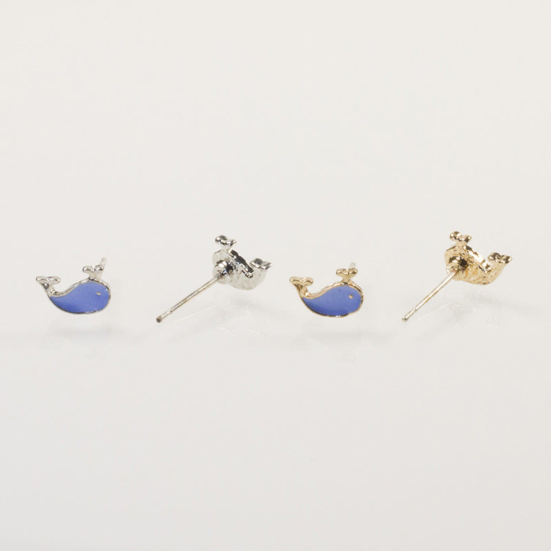 Cute Dolphin Small Stud Earrings
