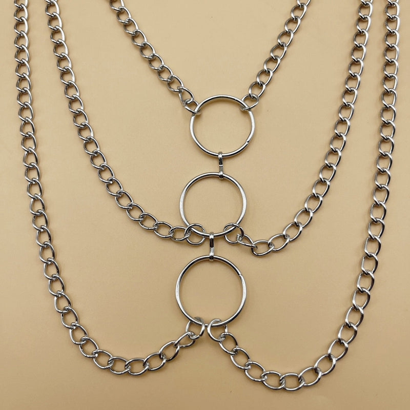 Metal Body Chain Tassel Multilayer Sexy Waist Chain for Women