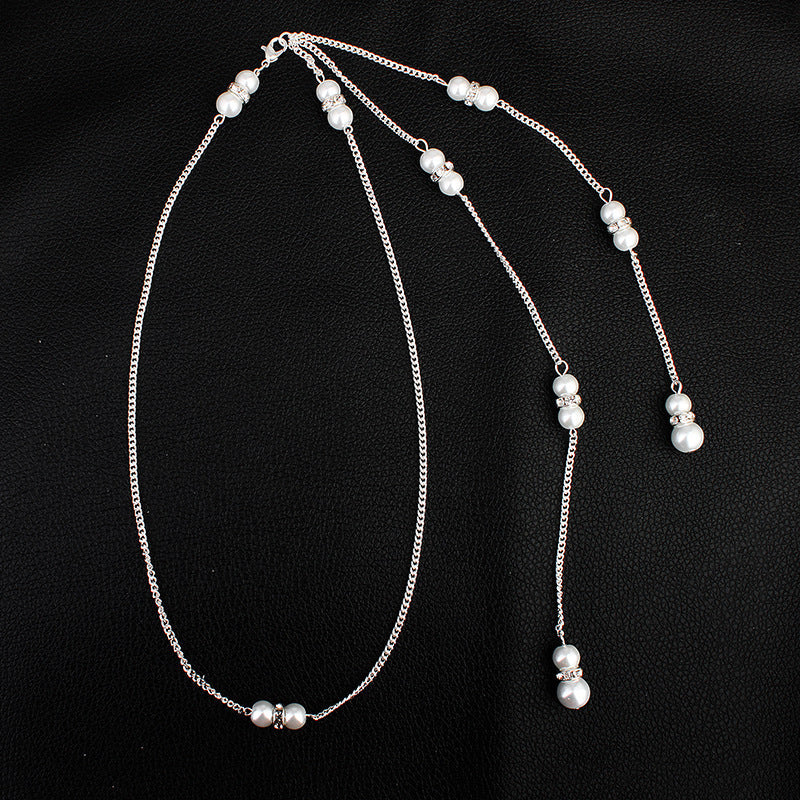 Long Necklace Pearl Tassel Sexy for Women