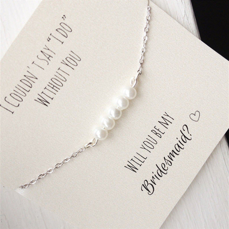 Pearl Chain Link Bracelet