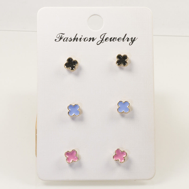 Clover stud earrings set Jewelry