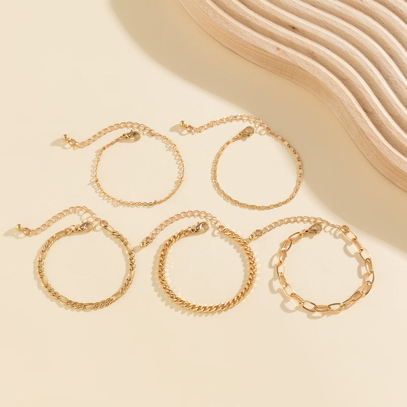 Cuban Chain Bracelet Set