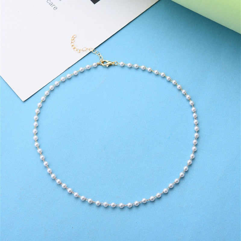 Plain Pearl Chain Necklace
