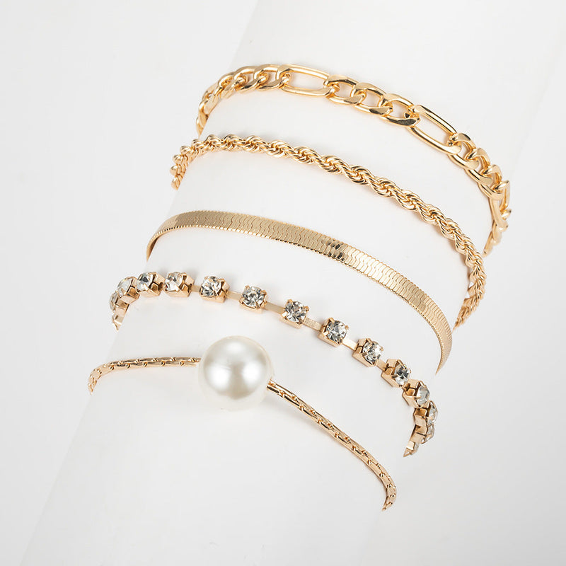 Multi-Layer Snake Bone Chain Bracelet Set