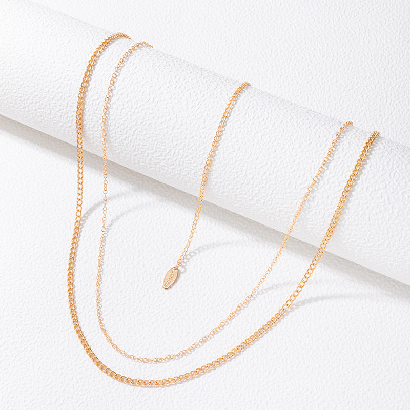 Trendy Sexy Double Layer Chain Necklace