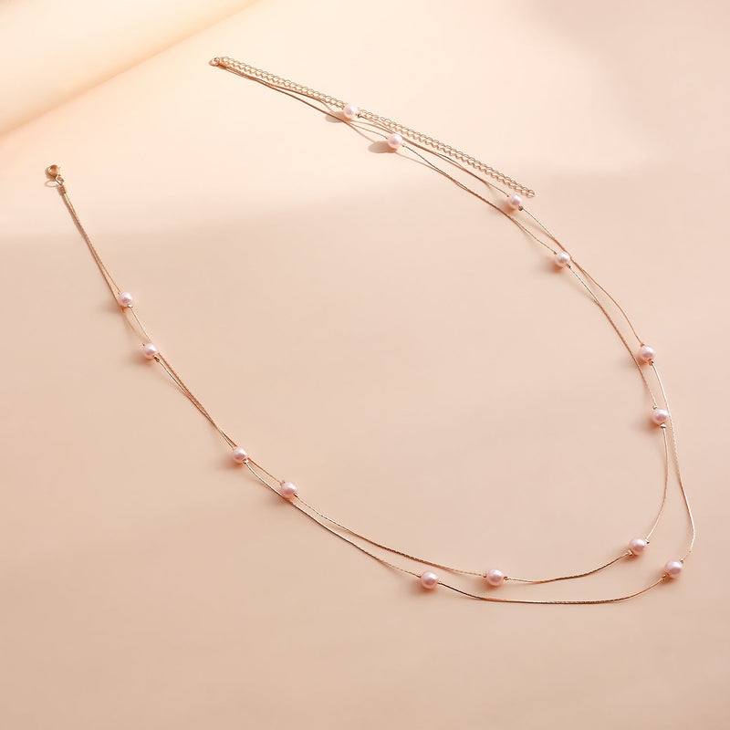 Imitation Pearl Chain Metal Waist Chain Beaded Belly Chains