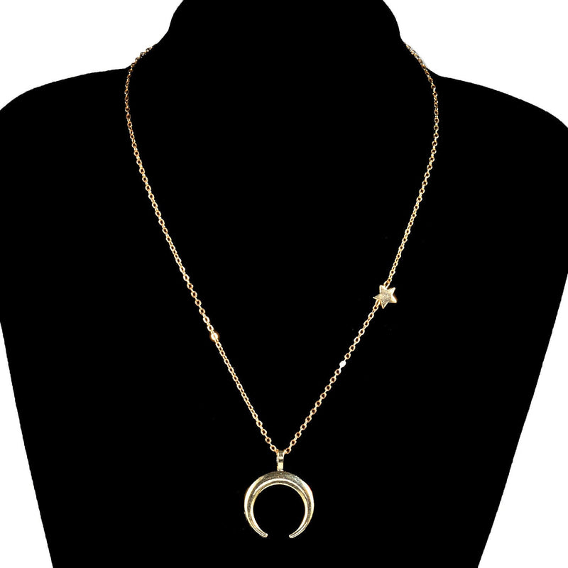Moon Stars Pendant Accessories Chain Necklace
