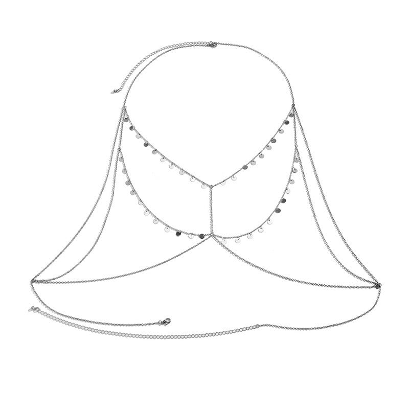 Sequin Tassel Bikini Party Chest Chain