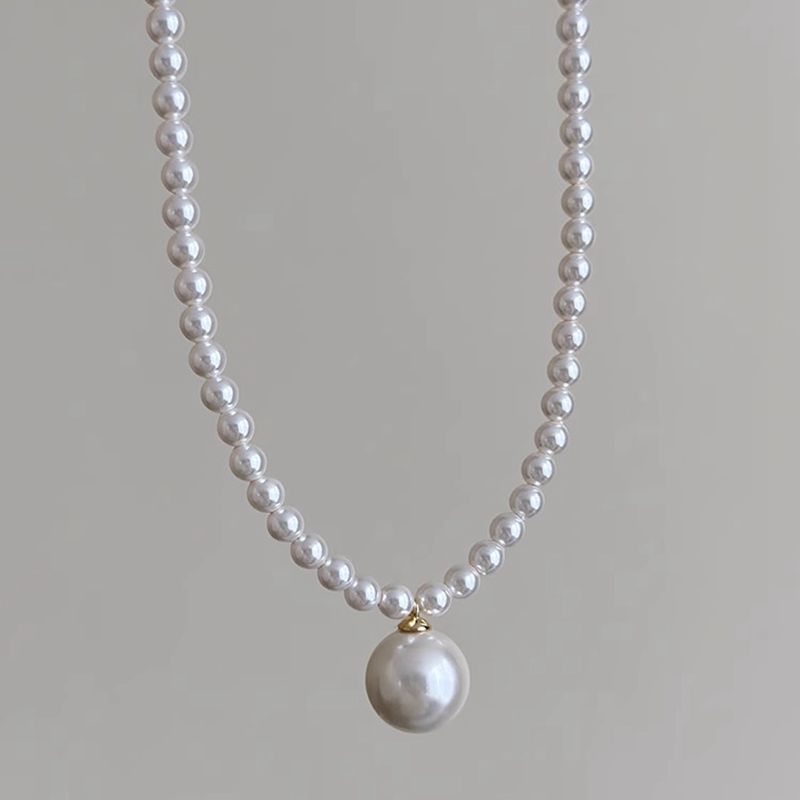 Vintage Pearl Beaded Necklace Chain Girls