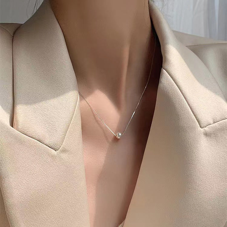 Fashion Cute Three Pearl Choker Necklaces