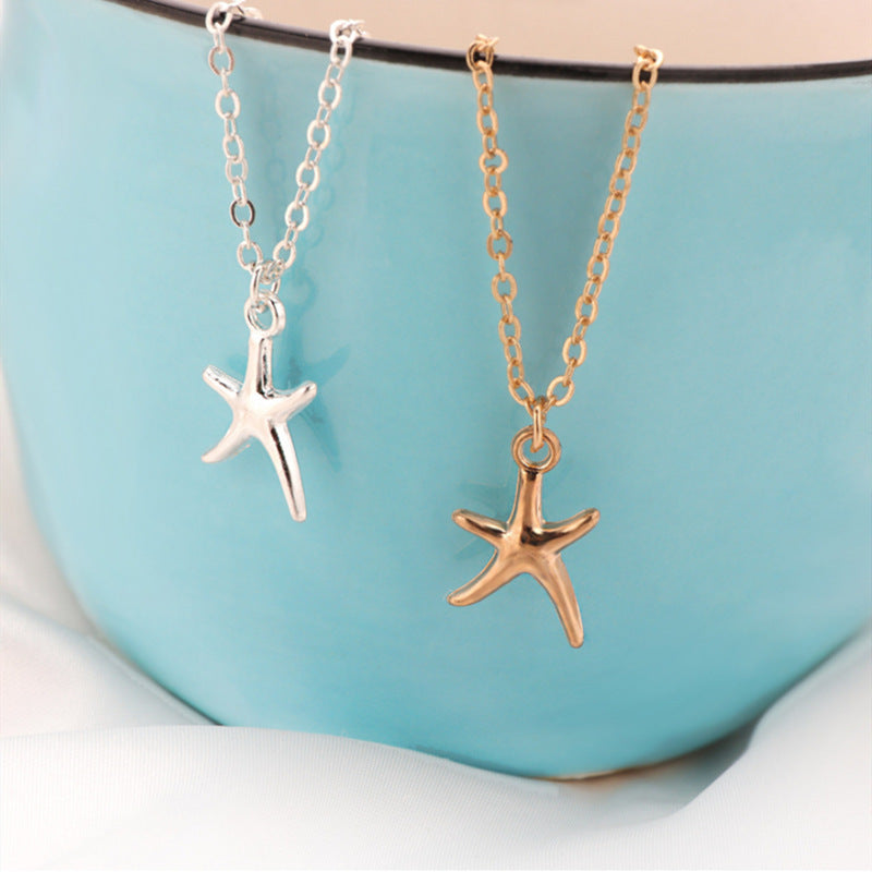 Summer Beach Style Starfish Pendant Necklace