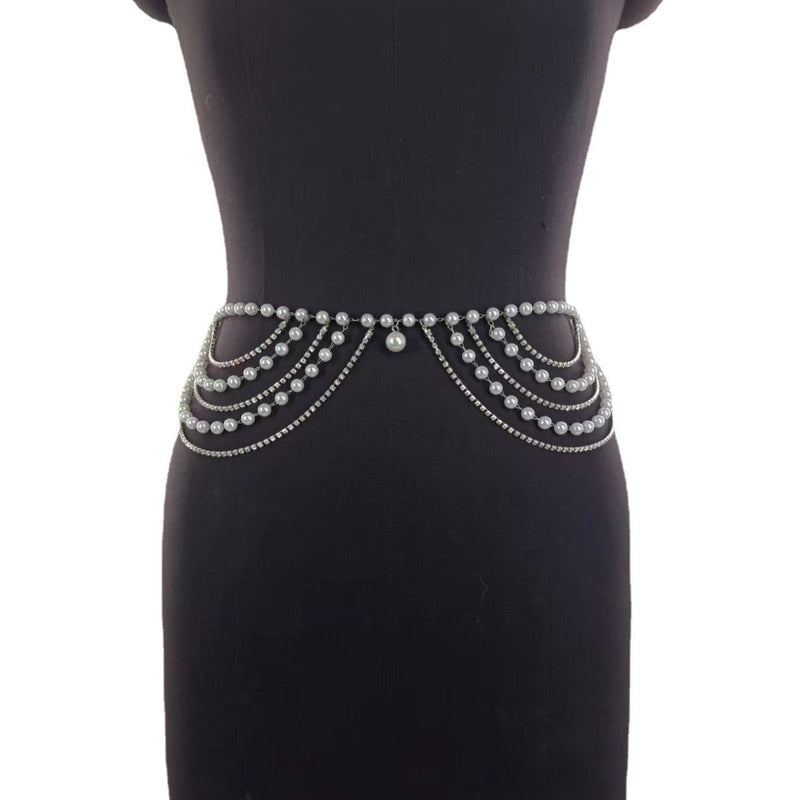 Multi Layer Belly Body Chain Bikini Metal Rave Body Waist Chain