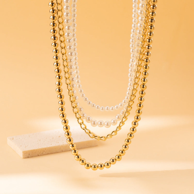 Multi-layer Long Pearl Necklace