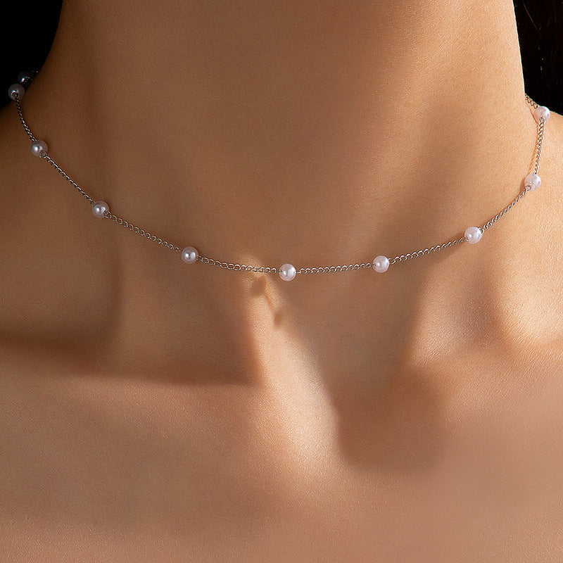 Pearl Choker Pendant Necklaces for Women