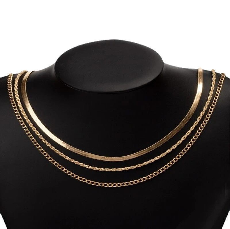 Vintage Twist Chain Necklace Multi-layer