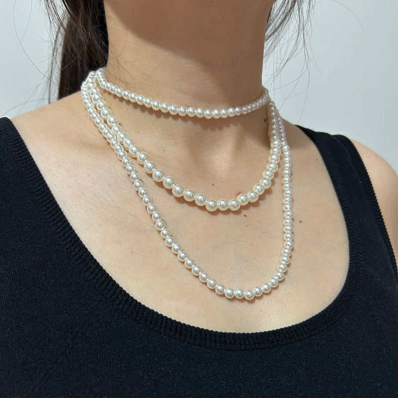 Imitation Layer Pearl Necklace for Women
