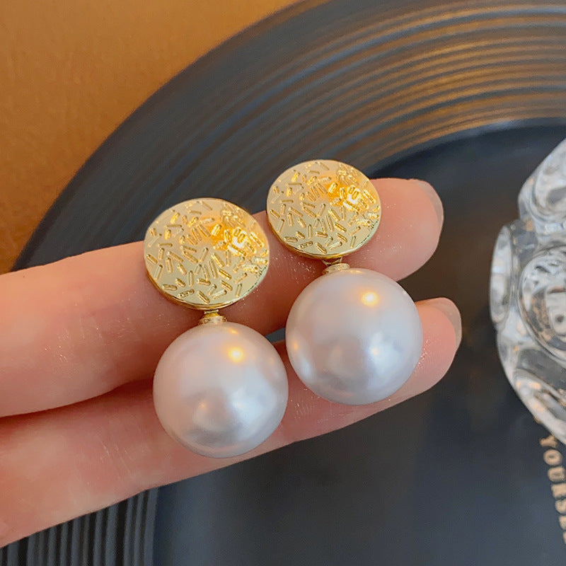 Vintage Geometric Baroque Pearl Tassel Earring